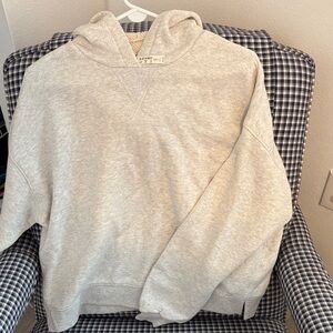 Madewell Light Gray cropped Hoodie